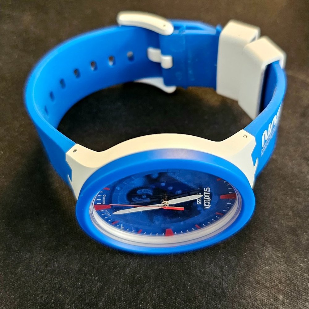 NASA "Jumpsuit" Swatch BIG BOLD + EXTRA OEM Jumpsuit strap(!) EUC - Picture 8 of 16